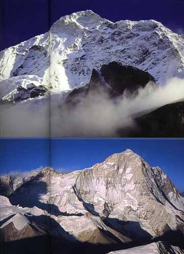 
Top: Makalu South face, Bottom: Makalu West face - 8000 Metri Di Vita, 8000 Metres To Live For book
